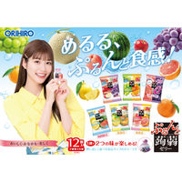 ぷるんと蒟蒻ゼリー　アップル+グレープ　1セット（1袋（12個入）×12）　オリヒロ　こんにゃくゼリー　ミニパウチタイプ