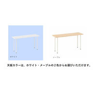 プラス フラットライン フラットテーブル ホワイト 幅1100×奥行600×高さ700mm セミオーダー 1台（2梱包)（直送品）