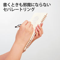 プラス リングノート カ.クリエ A4×1/3 5mm方眼 ツインリング こすもす ピンク 3冊 RT-650GC 77912