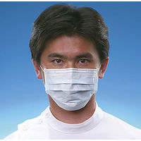 日昭産業　NSアルファマスク 3層式　ふつうサイズ　ブルー　14512　使い捨て　不織布　日本製　1箱（50枚入）