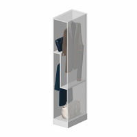 Ceha 抗菌 OAユニットロッカー シリンダー錠 2人用L型扉 ブルー×ホワイト 幅300×奥行500×高さ1790mm 1台（取寄品）