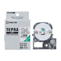 テプラ TEPRA PRO【純正】テープ 上質紙ラベル 幅24mm 白ラベル(黒文字) SP24K 1個 キングジム