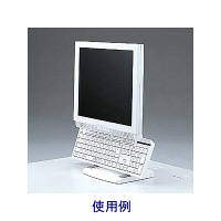 サンワサプライ 昇降液晶モニタスタンド（パールホワイト） 1面用 CR-27W（直送品）