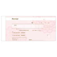 ヒサゴ デザイン領収証/レース ピンク #831 1セット(1冊×5)