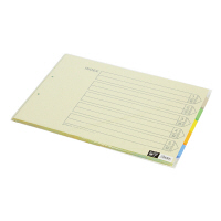 キングジム カラーインデックス A3ヨコ 5山 2穴 1000E　10組