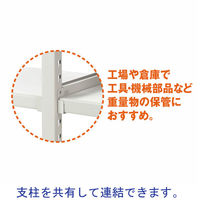 サンケイ鋼器　中量ラック 500kg　本体（天地4段）幅1855×奥行630×高さ1800mm ホワイトグレー 1セット（7梱包）