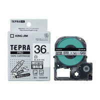 テプラ TEPRA PRO【純正】テープ 強粘着 幅36mm 白ラベル(黒文字) SS36KW 1個 キングジム