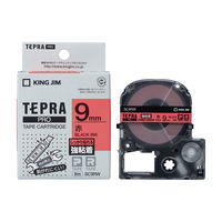 テプラ TEPRA PRO【純正】テープ 強粘着 幅9mm 赤ラベル(黒文字) SC9RW 1個 キングジム