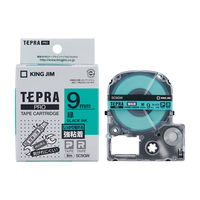 テプラ TEPRA PRO【純正】テープ 強粘着 幅9mm 緑ラベル(黒文字) SC9GW 1個 キングジム