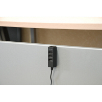 ナカバヤシ(Digio)　USBハブ(USB HUB)　バスパワー/USB2.0/4ポート/ケーブル長180cm　ブラック　UH-2424BK