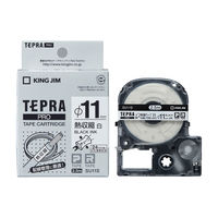 テプラ TEPRA PRO【純正】テープ 熱収縮チューブ 幅11mm 白ラベル(黒文字) SU11S 1個 キングジム