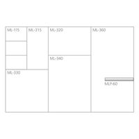 日学 フレームレスホワイトボード メタルライン ML-315 1枚