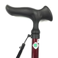 フジホーム かるがもE伸縮4点DX レッド 杖 多点杖 自立式 握りやすい 疲れにくい 高齢者 散歩  WB3776 1本