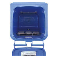 山崎産業 YAMAZAKI ゴミ箱/トラッシュカン（90L~120L未満）ウェイストペールGMTー120バルブ式 ブルー YW-167L-PC 1台（直送品）