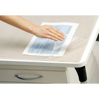 コクヨ デスクマット軟質W オレフィン系樹脂製 両面非転写 透明 1387×587ｍｍ マット厚1.5ｍｍ 下敷き付（グレー） マ-1846M 1枚