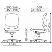 【在庫限り】8VC21A FVF6 |オカムラ VC2 オフィスチェア 肘無し ブルー 1脚