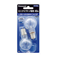 パナソニック ミニクリプトン電球 40形 クリア/電球色 （110V） LDS110V36WCK2P 1パック（2個入）