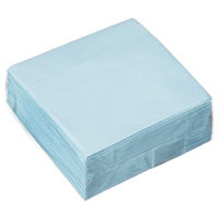 溝端紙工印刷 カラーナプキン 4つ折り 2PLY アクアブルー 1セット（200枚：50枚入×4袋）  オリジナル