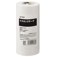 【マスキングテープ】 カモ井加工紙 「現場のチカラ」 マスキングテープ 24mm×18m 白 1箱（5巻入×10パック）  オリジナル