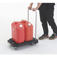 【台車】 トラスコ中山 こまわり君 TRUSCO 樹脂台車こまわり君省音G車輪600X390 ブラック 1台