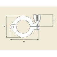エドワーズ スウィングクランプ NW10/16 C105-12-403 1個 1-3047-01（直送品）
