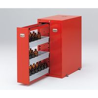 アズワン 耐震薬品庫(スチール製) 450×700×900mm赤 SP-945R 1個 1-4531-01（直送品）