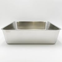 赤川器物製作所 ステンレス角型バット (582×421×112mm) 1枚 3枚取 33003 1個 1-4534-06（直送品）