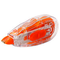 プラス　修正テープ　ホワイパースライド　本体　幅5mm×10m　オレンジ　10個　43215