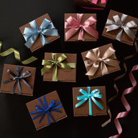 シングルサテンリボン ブラウン 幅19mm×20m巻   1巻 ヘッズ