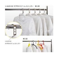 アズワン タグ付きステンレスハンガー10本入り タグツキステンレスハンガー(10ホンイリ) 1箱(10本) 1-6103-02（直送品）