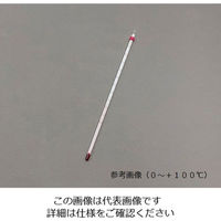 佐藤計量器製作所 赤液棒状温度計　ー２０～１０５℃ 0140-00 1個 1-610-10