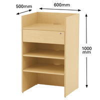 アール・エフ・ヤマカワ 木製カウンター ハイカウンター レジカウンター ナチュラル 幅600×奥行500×高さ1000ｍｍ RFRGC-NNJP 1台