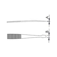 ワイ・エム・ティ フラットピンセット 127 1本 1-8187-03（直送品）