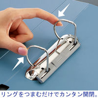 コクヨ Dリングファイル A4タテ 2穴 背幅45mm ブルー 青 1冊 フ-FD430NB（直送品）