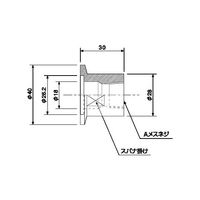 佐藤真空 継手(メネジ用) NW25 ALFー1/4Uー25A ALF-1/4-25A 1個 1-9634-01（直送品）