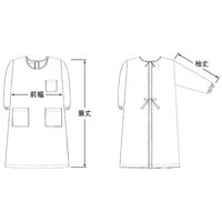 予防衣 長袖 ホワイト LL AKL139-30