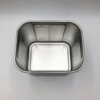 本間冬治工業 角型目盛付ポット (取手付き) 8.9L 24 1個 4-1006-08