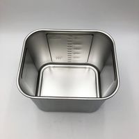 本間冬治工業 角型目盛付ポット (取手付き) 14.2L 28 1個 4-1006-10（直送品）