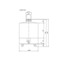 ニッコー・ハンセン ウォータータンク(テーパータンク) 50L キャスター有 7086ー21 4-4021-03 1個（直送品）