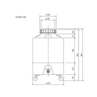 ニッコー・ハンセン ウォータータンク(テーパータンク) 100L ネジキャップ・キャスター有 7086-31 1個 4-4021-04（直送品）