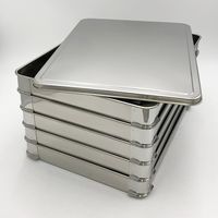 丸山ステンレス 積重ね式ステンバット 5.0L (5段フタ付) 大 410×310×230mm 5-174-01 1個（直送品）