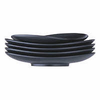 たち吉　小判茶托　黒シボ　1箱（5枚入）