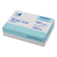松浪硝子工業 剥離防止コートスライドグラス(MASーGP typeA) 26×15mm ブルー 100枚入 S9904 1箱(100枚)（直送品）