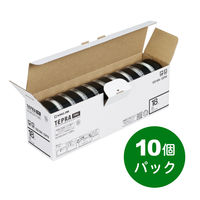 テプラ TEPRA PRO【純正】テープ スタンダード 幅18mm 白ラベル(黒文字) SS18K-10PN 1セット（30個入）