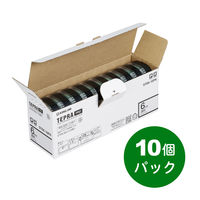 テプラ TEPRA PRO【純正】テープ スタンダード 幅6mm 透明ラベル(黒文字) ST6K-10PN 1セット（30個入）