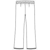 フォーク（FOLK） ストレートパンツ（総ゴム） ホワイト LL 6007EW-1　白衣（直送品）