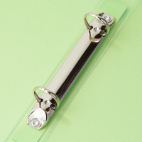 ハピラ　リングファイル丸型2穴　A4タテ　背幅25mm　5冊　カラバリ　グリーン  オリジナル