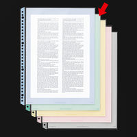 コクヨ　クリヤーブック替紙（カラーマット）　A4タテ30穴　緑　ラ-880NG　1箱（200枚：10枚入×20袋）