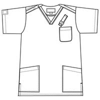 フォーク スクラブ ダークグレー M 7003SC-5 1枚（直送品）