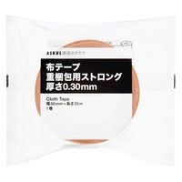 【ガムテープ】 現場のチカラ 布テープ 重梱包用ストロング 0.30mm厚 幅50mm×長さ25m 茶 アスクル 1セット（5巻入）  オリジナル